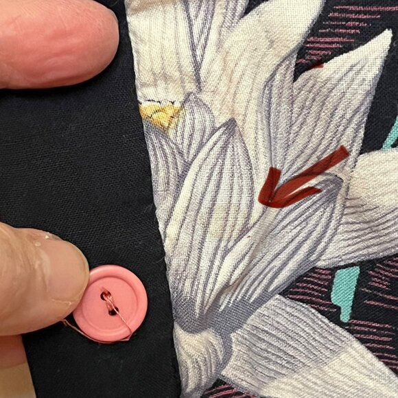 Vtg California 4-U Flamingo Print Bomber Jacket Cotton Boho Indie Retro Sz Small - Picture 5 of 8